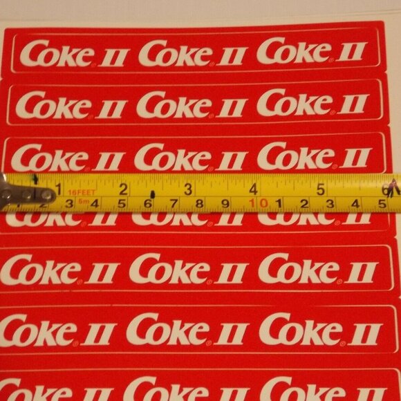 22 Coke II Soda Stickers Coca Cola USA Adv Sheet - Picture 4 of 4